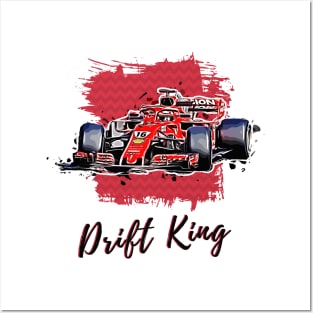 Formula 1 Race Car-Drift King Posters and Art